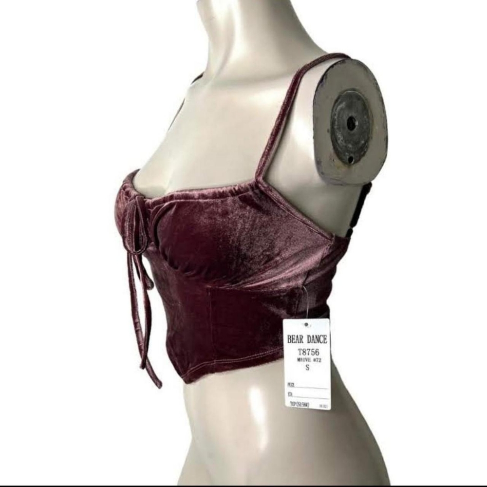 🆕Velvet Mauve Cami Crop Top~Size S - Picture 4 of 8
